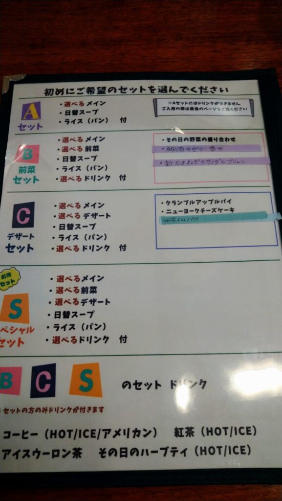 メニュー